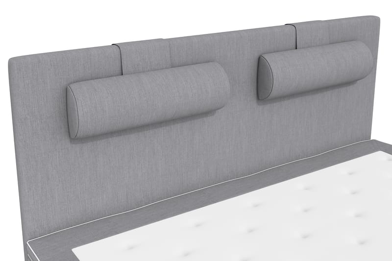 Superior Lyx Kontinentalseng 160x200 cm Lysegrå - Eikeben - Møbler - Senger - Kontinentalsenger
