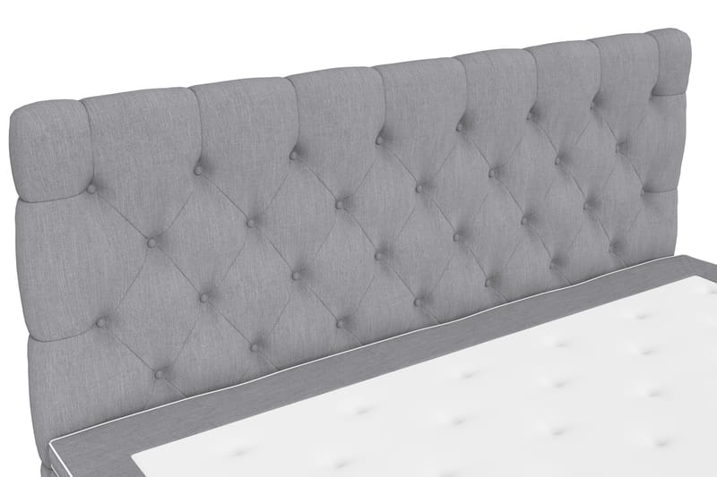 Superior Lyx Kontinentalseng 160x200 cm Lysegrå - Eikeben - Møbler - Senger - Kontinentalsenger