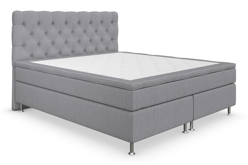 Superior Lyx Kontinentalseng 160x200 cm Lysegrå - Sølvben - Møbler - Senger - Kontinentalsenger