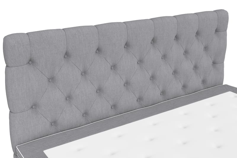 Superior Lyx Kontinentalseng 160x200 cm Lysegrå - Sølvben - Møbler - Senger - Kontinentalsenger
