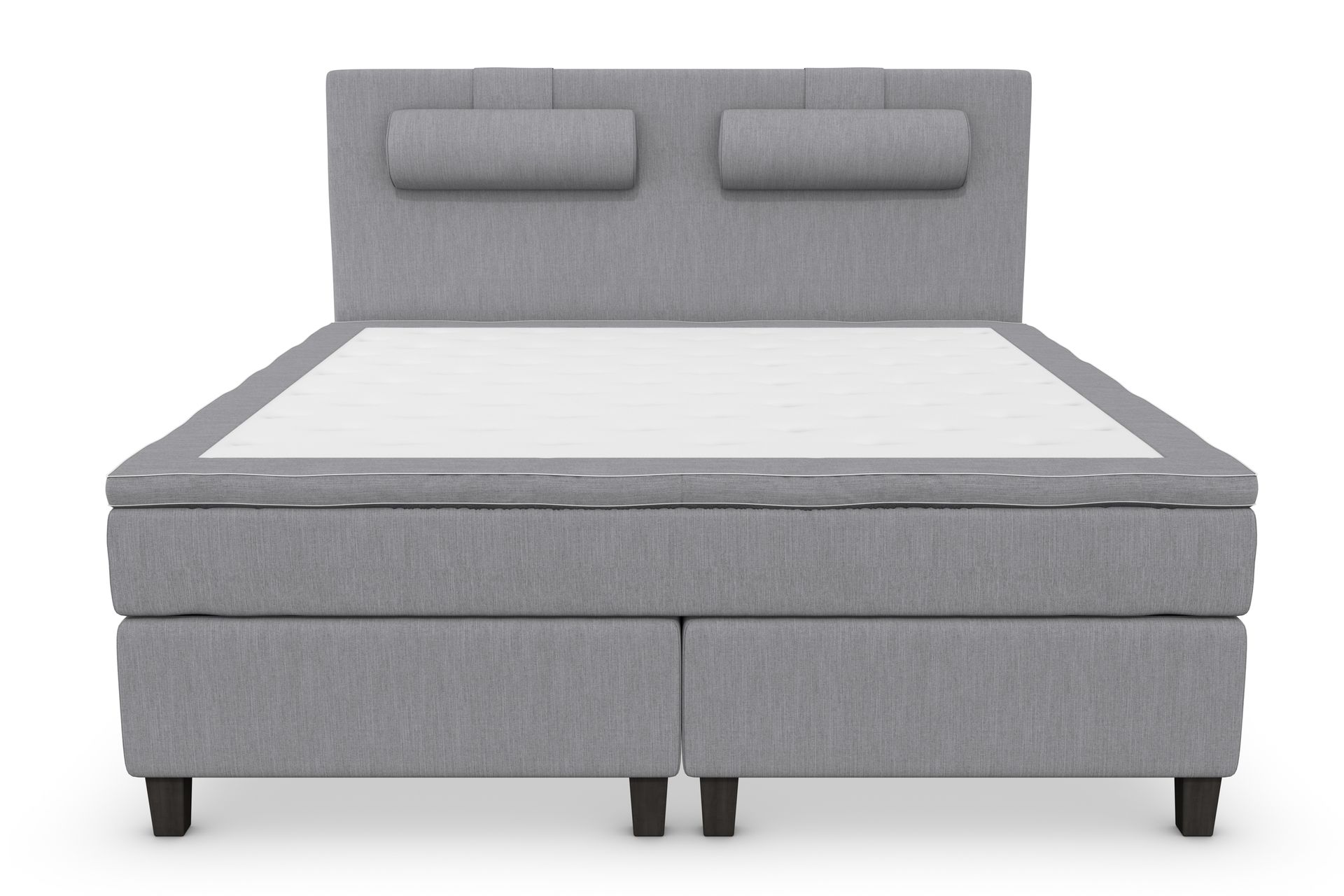 Superior Lyx Kontinentalseng 160x200 cm Lysegrå - Svarte Ben - Møbler - Senger - Kontinentalsenger