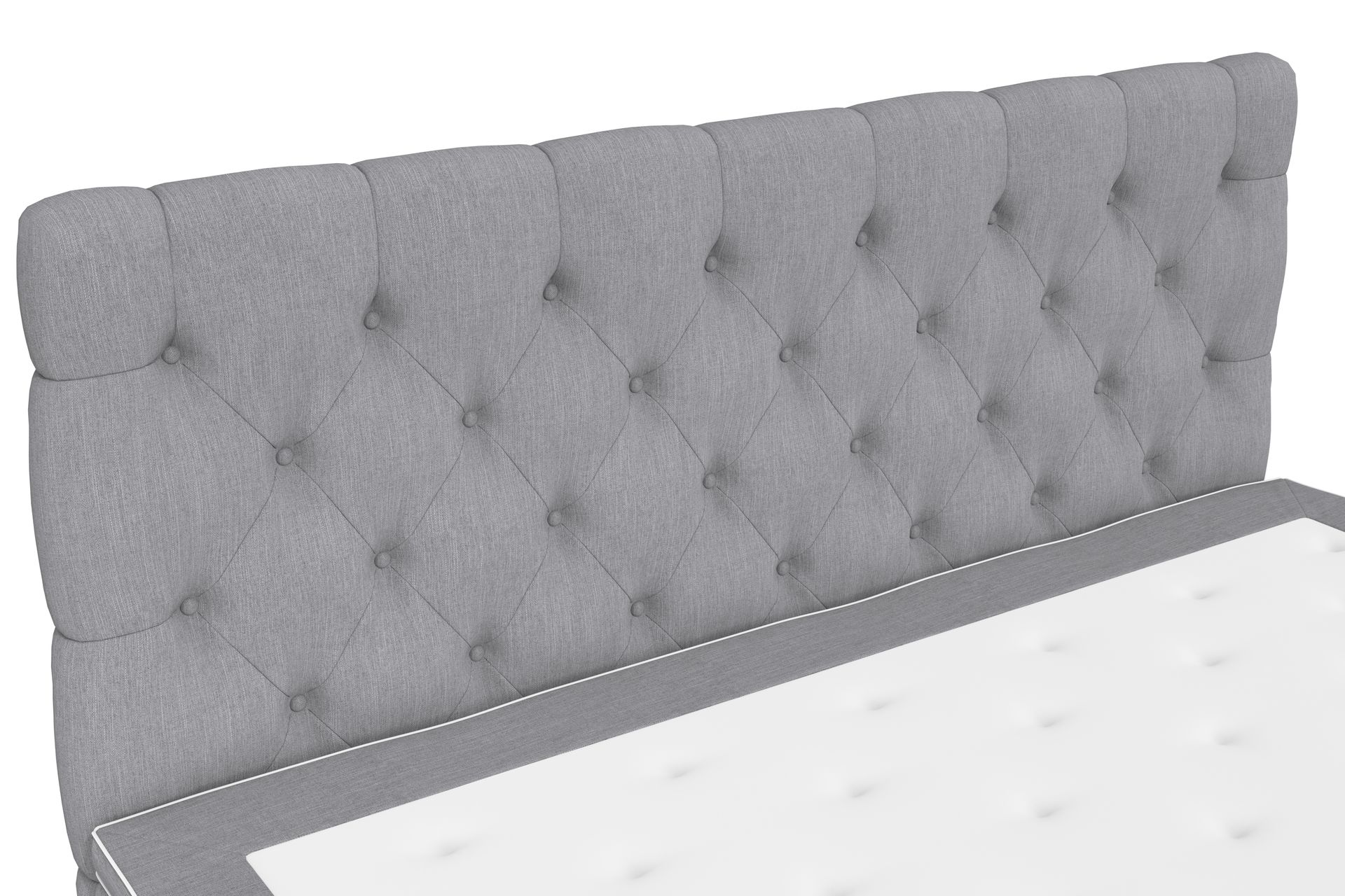 Superior Lyx Kontinentalseng 160x200 cm Lysegrå - Svarte Ben - Møbler - Senger - Kontinentalsenger