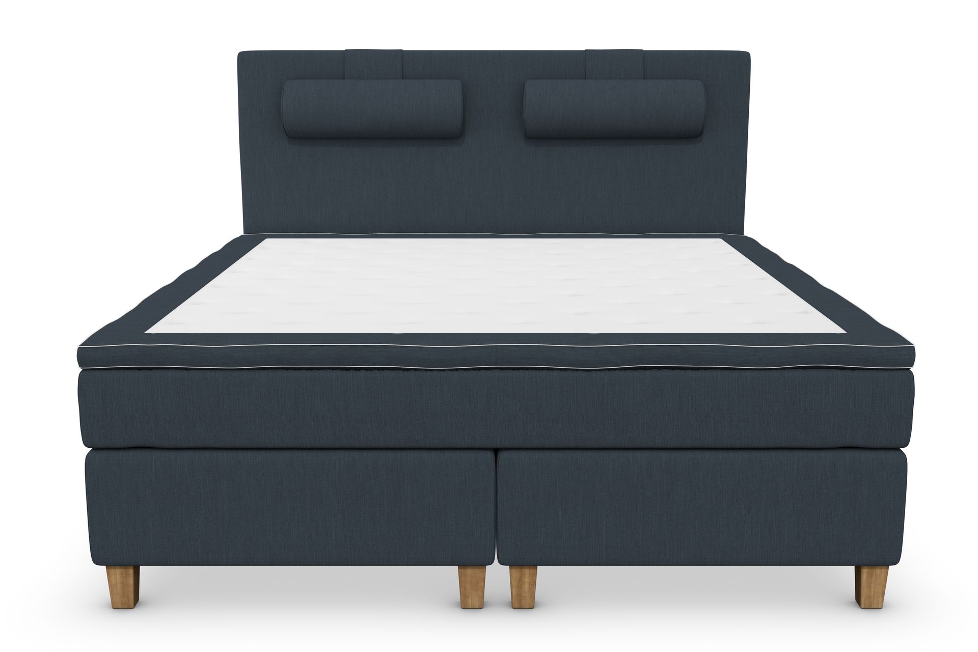 Superior Lyx Kontinentalseng 160x200 cm Mørkeblå - Eikeben - Møbler - Senger - Kontinentalsenger