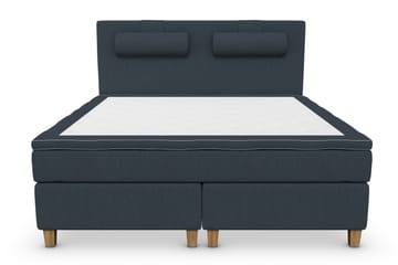 Superior Lyx Kontinentalseng 160x200 cm Mørkeblå - Eikeben - Møbler - Senger - Kontinentalsenger