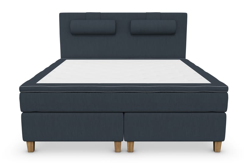 Superior Lyx Kontinentalseng 160x200 cm Mørkeblå - Eikeben - Møbler - Senger - Kontinentalsenger