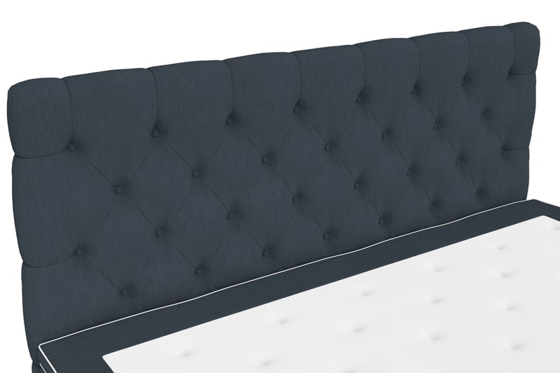 Superior Lyx Kontinentalseng 160x200 cm Mørkeblå - Sølv Ben - Møbler - Senger - Kontinentalsenger