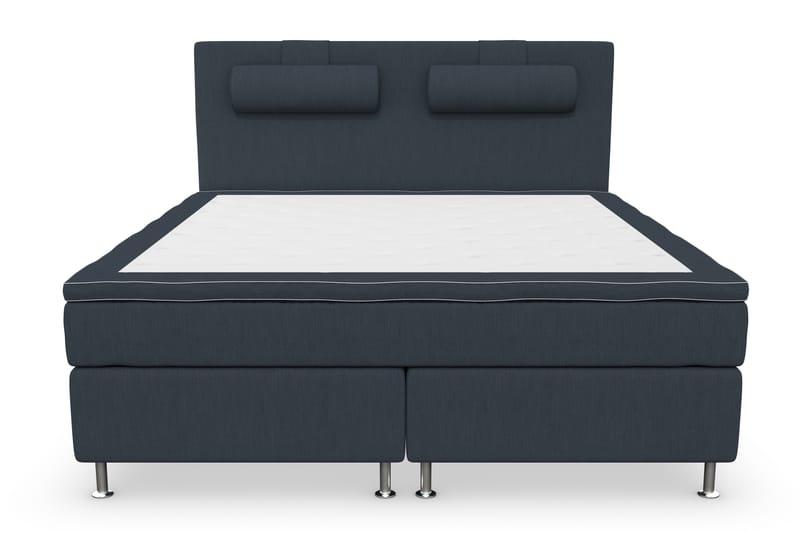 Superior Lyx Kontinentalseng 160x200 cm Mørkeblå - Sølv Ben - Møbler - Senger - Kontinentalsenger