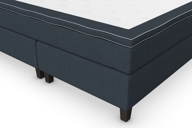 Superior Lyx Kontinentalseng 160x200 cm Mørkeblå - Svarte Ben - Møbler - Senger - Kontinentalsenger