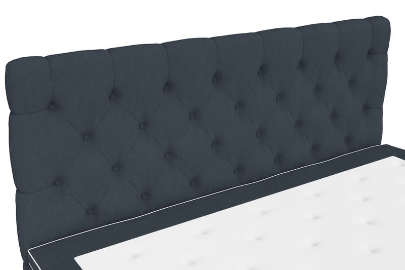 Superior Lyx Kontinentalseng 160x200 cm Mørkeblå - Svarte Ben - Møbler - Senger - Kontinentalsenger