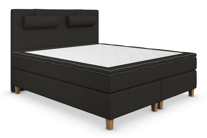 Superior Lyx Kontinentalseng 160x200 cm Svart - Eikeben - Møbler - Senger - Kontinentalsenger