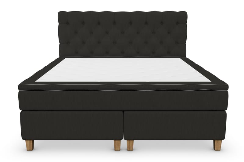 Superior Lyx Kontinentalseng 160x200 cm Svart - Eikeben - Møbler - Senger - Kontinentalsenger