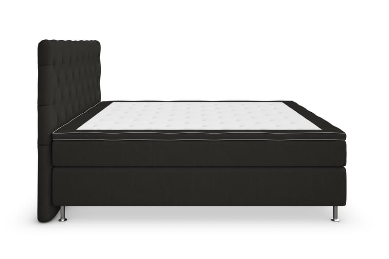 Superior Lyx Kontinentalseng 160x200 cm Svart - Sølvben - Møbler - Senger - Kontinentalsenger