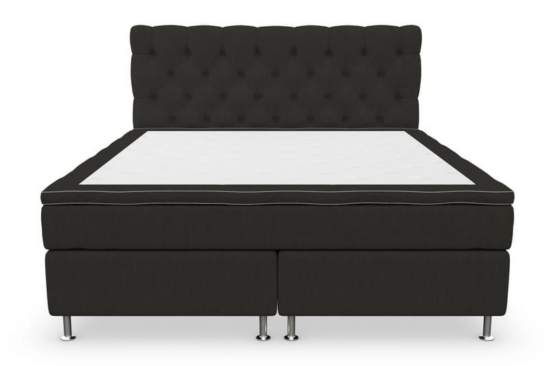 Superior Lyx Kontinentalseng 160x200 cm Svart - Sølvben - Møbler - Senger - Kontinentalsenger