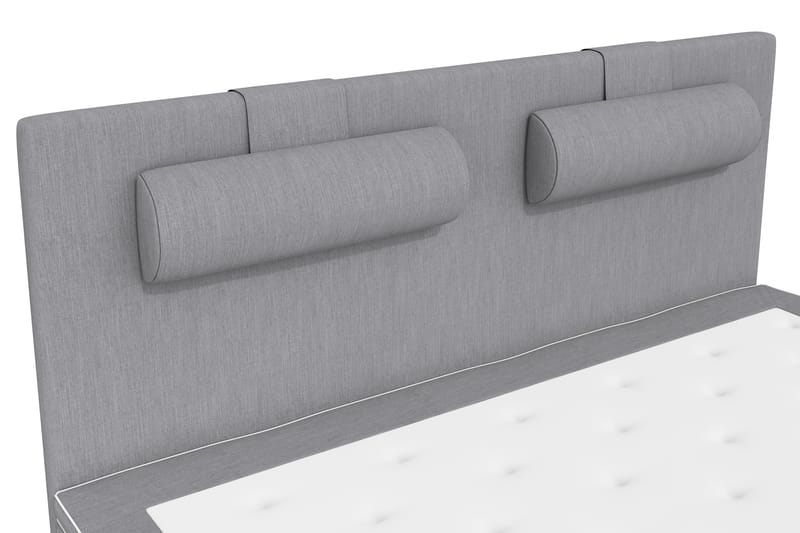 Superior Lyx Kontinentalseng 180x200 cm Lysegrå - Svarte Ben - Møbler - Senger - Kontinentalsenger