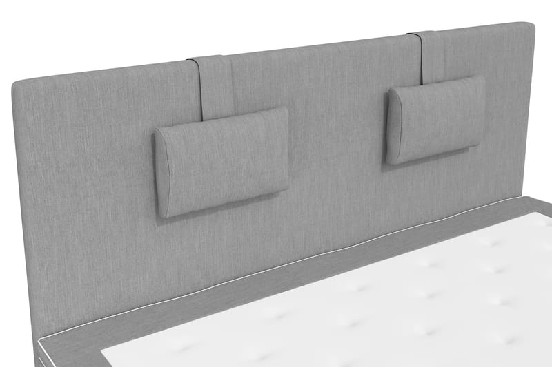 Superior Lyx Kontinentalseng 180x200 cm Lysegrå - Svarte Ben - Møbler - Senger - Kontinentalsenger