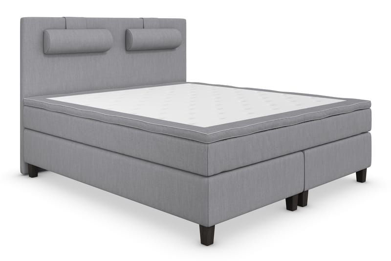 Superior Lyx Kontinentalseng 180x200 cm Lysegrå - Svarte Ben - Møbler - Senger - Kontinentalsenger