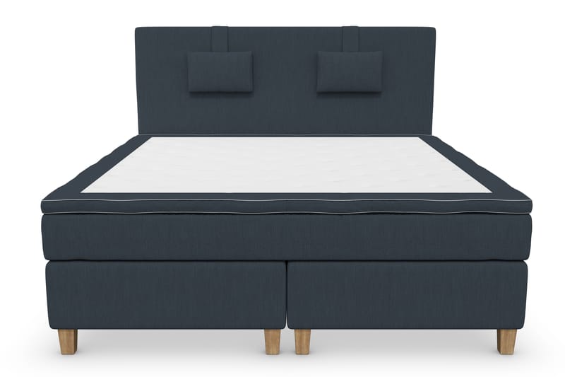 Superior Lyx Kontinentalseng 180x200 cm Mørkeblå - Eikeben - Møbler - Senger - Kontinentalsenger
