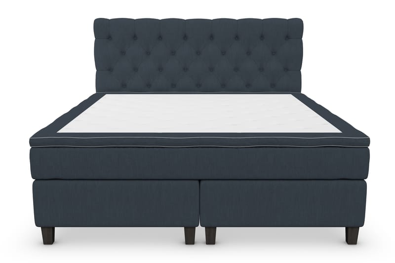 Superior Lyx Kontinentalseng 180x200 cm Mørkeblå - Svarte Ben - Møbler - Senger - Kontinentalsenger
