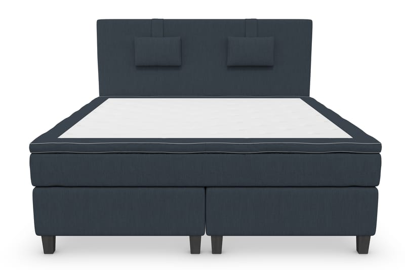 Superior Lyx Kontinentalseng 180x200 cm Mørkeblå - Svarte Ben - Møbler - Senger - Kontinentalsenger