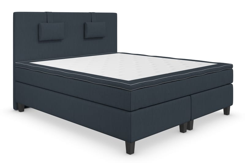 Superior Lyx Kontinentalseng 180x200 cm Mørkeblå - Svarte Ben - Møbler - Senger - Kontinentalsenger