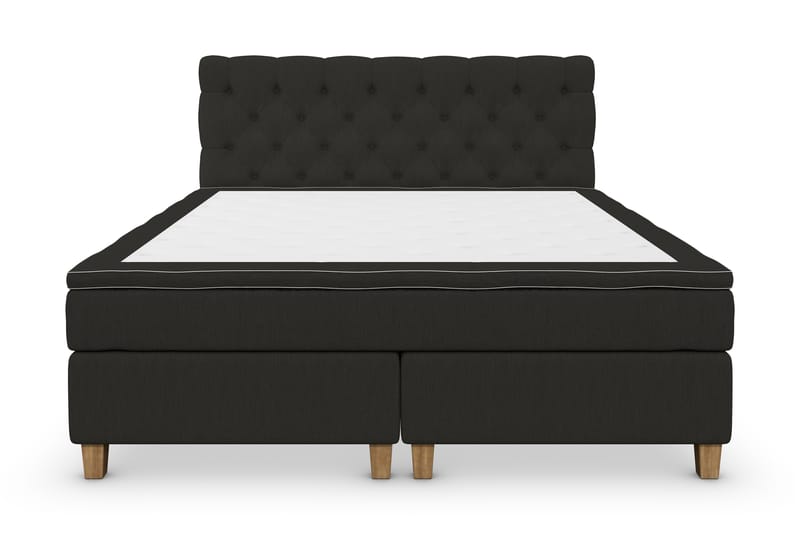 Superior Lyx Kontinentalseng 180x200 cm Svart - Eikeben - Møbler - Senger - Kontinentalsenger