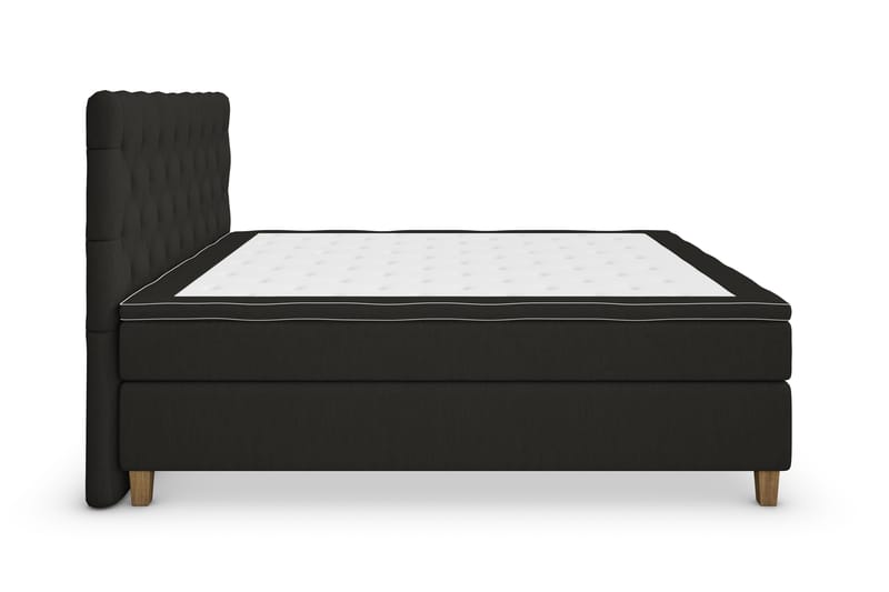 Superior Lyx Kontinentalseng 180x200 cm Svart - Eikeben - Møbler - Senger - Kontinentalsenger