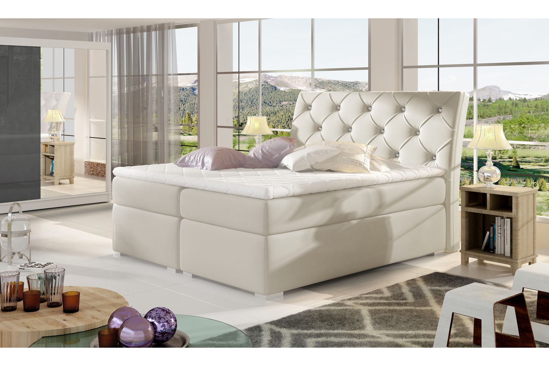 Sutra Seng 180x200 cm - Beige - Møbler - Senger - Kontinentalsenger