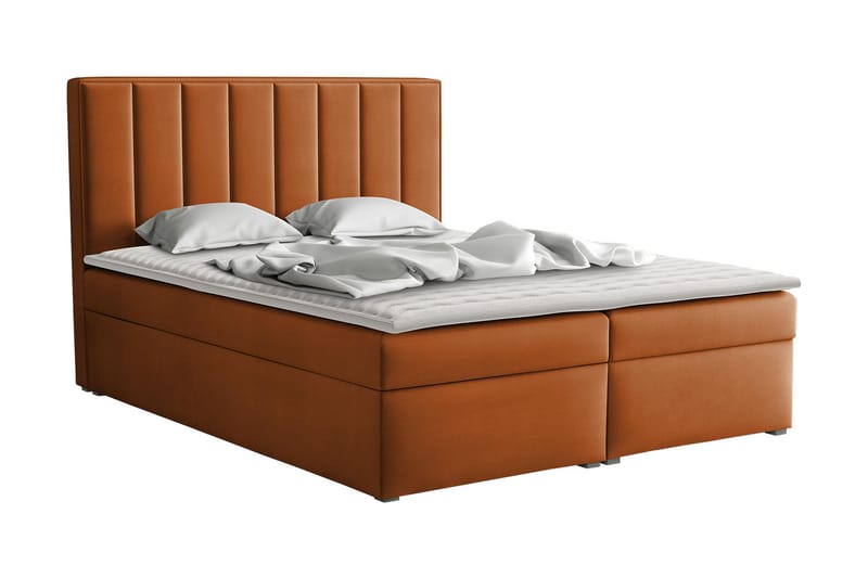 Valasco Kontinentalseng 140x200 cm - Brun/Oransje - Møbler - Senger - Kontinentalsenger