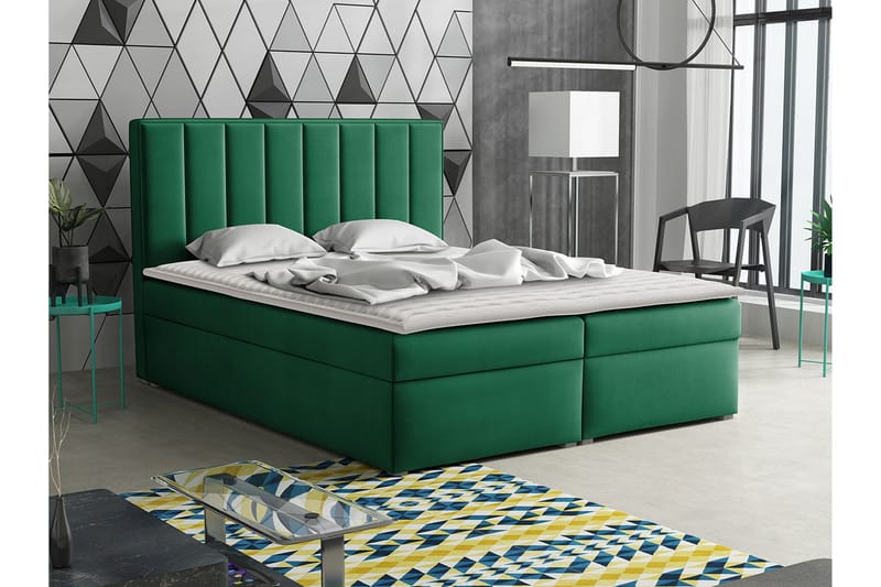Valasco Kontinentalseng 140x200 cm - Grønn - Møbler - Senger - Kontinentalsenger