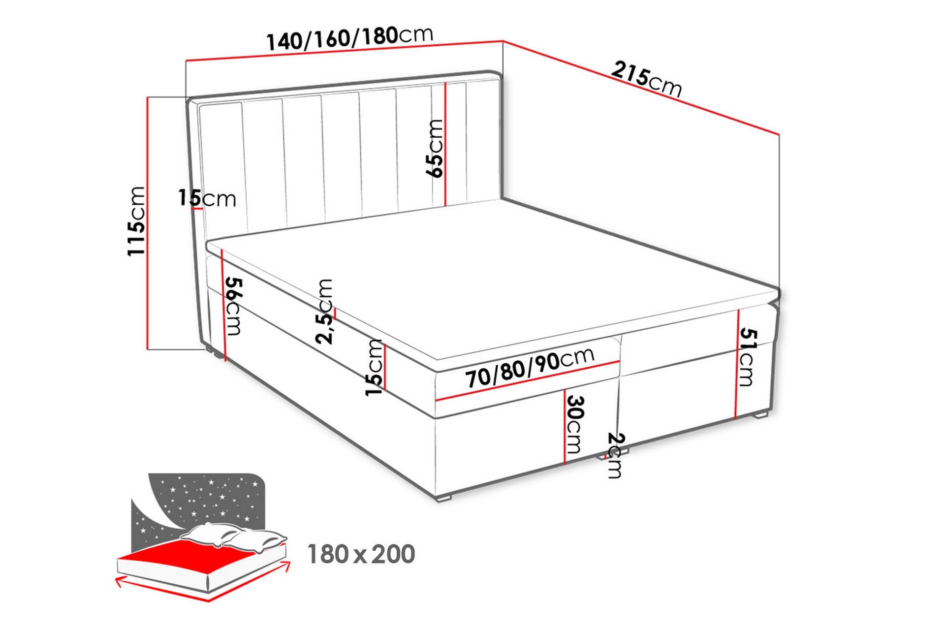 Valasco Kontinentalseng 180x200 cm - Grønn - Møbler - Senger - Kontinentalsenger