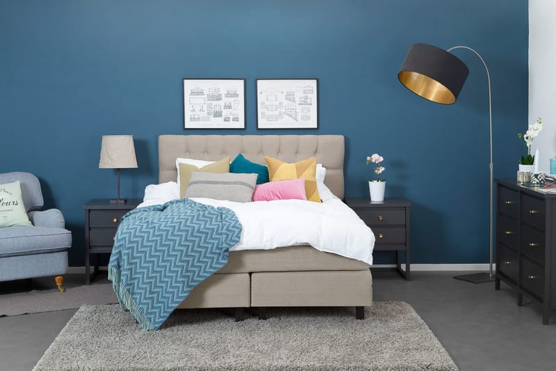 Wynne Kontinentalseng 160x200 Linoso - Beige - Møbler - Senger - Kontinentalsenger