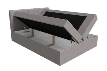 Korshavn Kontinentalseng 180x200 - Grå - Møbler - Senger - Enkeltsenger
