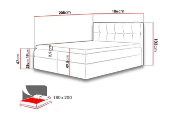 Kramvik kontinentalseng 180x200 - Grønn - Møbler - Senger - Kontinentalsenger