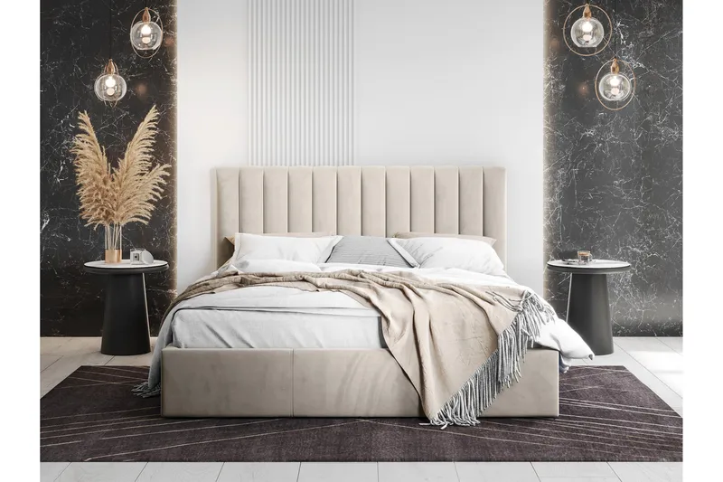 Laargard / Cosmo Sengeramme 120x200 cm - Beige - Møbler - Senger - Sengeramme & sengestamme