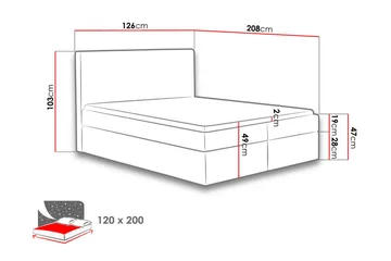 Laargard / Cosmo Sengpakke Kontinentalseng 120x200 cm - Blå - Møbler - Senger - Komplett sengepakke