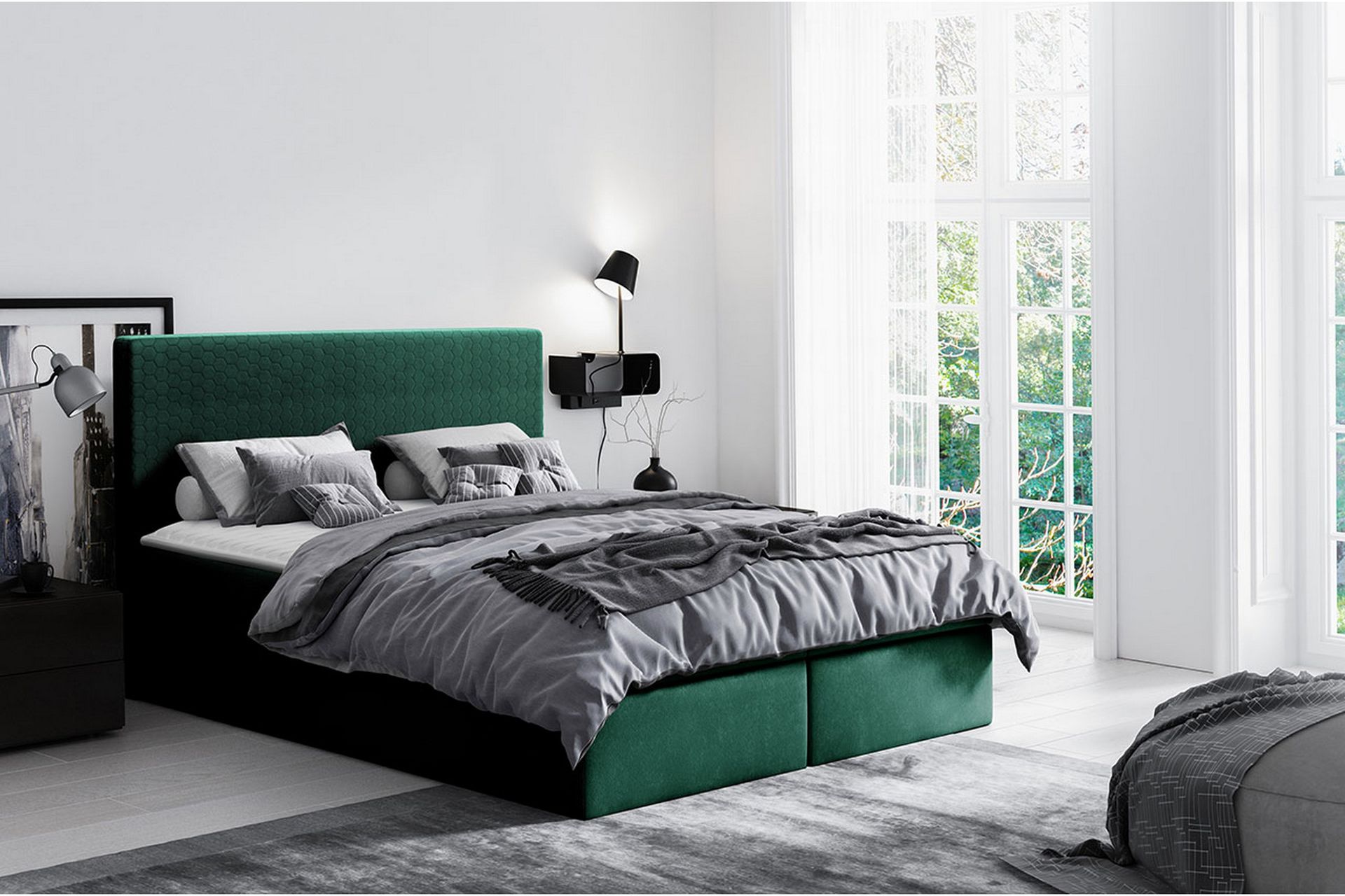 Laargard / Cosmo Sengpakke Kontinentalseng 120x200 cm - Grønn - Møbler - Senger - Komplett sengepakke
