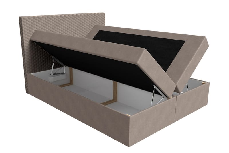 Laargard Kontinentalseng med Oppbevaring 200x200 - Beige - Møbler - Senger - Kontinentalsenger