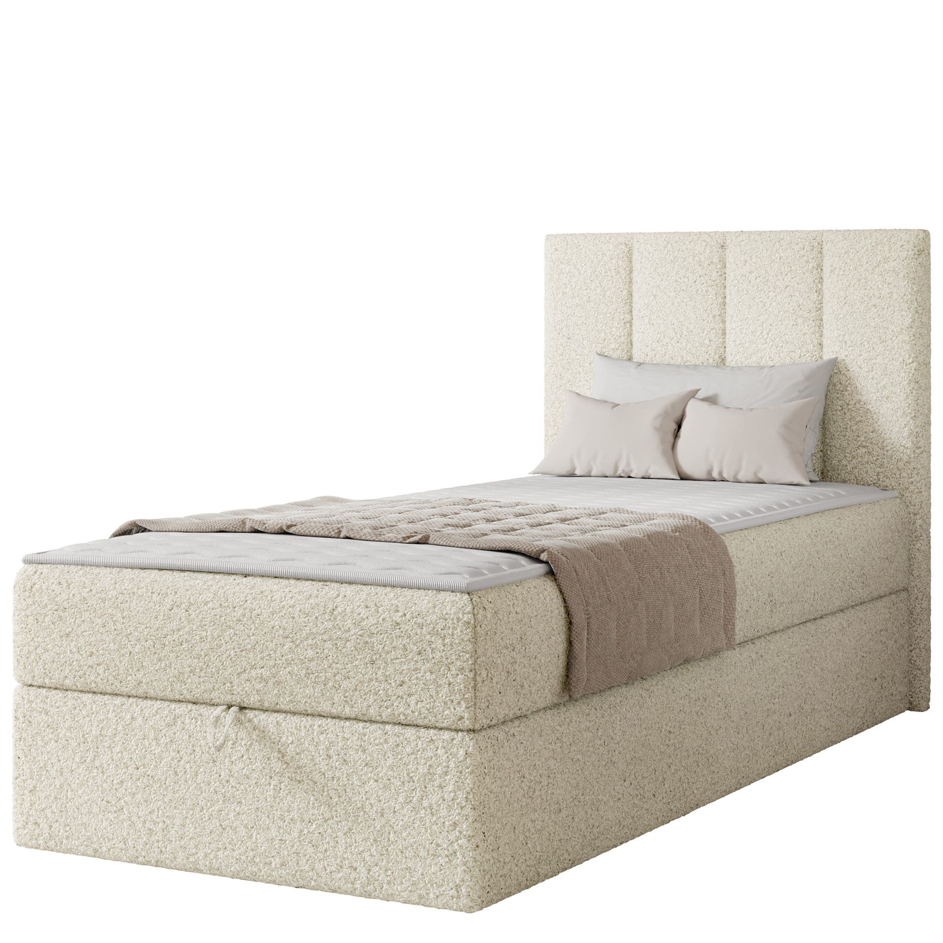 Laggano sengepakke kontinentalseng 100x200 cm - lys beige