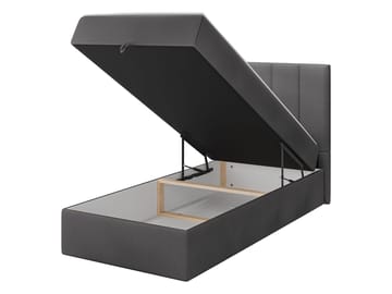 Laggano sengepakke kontinentalseng 100x200 cm - lysegrå - Møbler - Senger - Komplett sengepakke