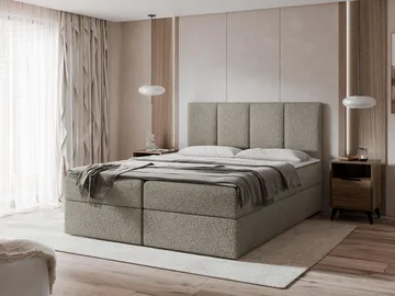 Laggano sengepakke kontinentalseng 160x200 cm - taupe - Møbler - Senger - Komplett sengepakke