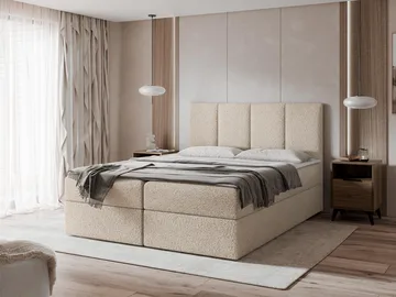 Laggano sengepakke kontinentalseng 180x200 cm - beige - Møbler - Senger - Komplett sengepakke
