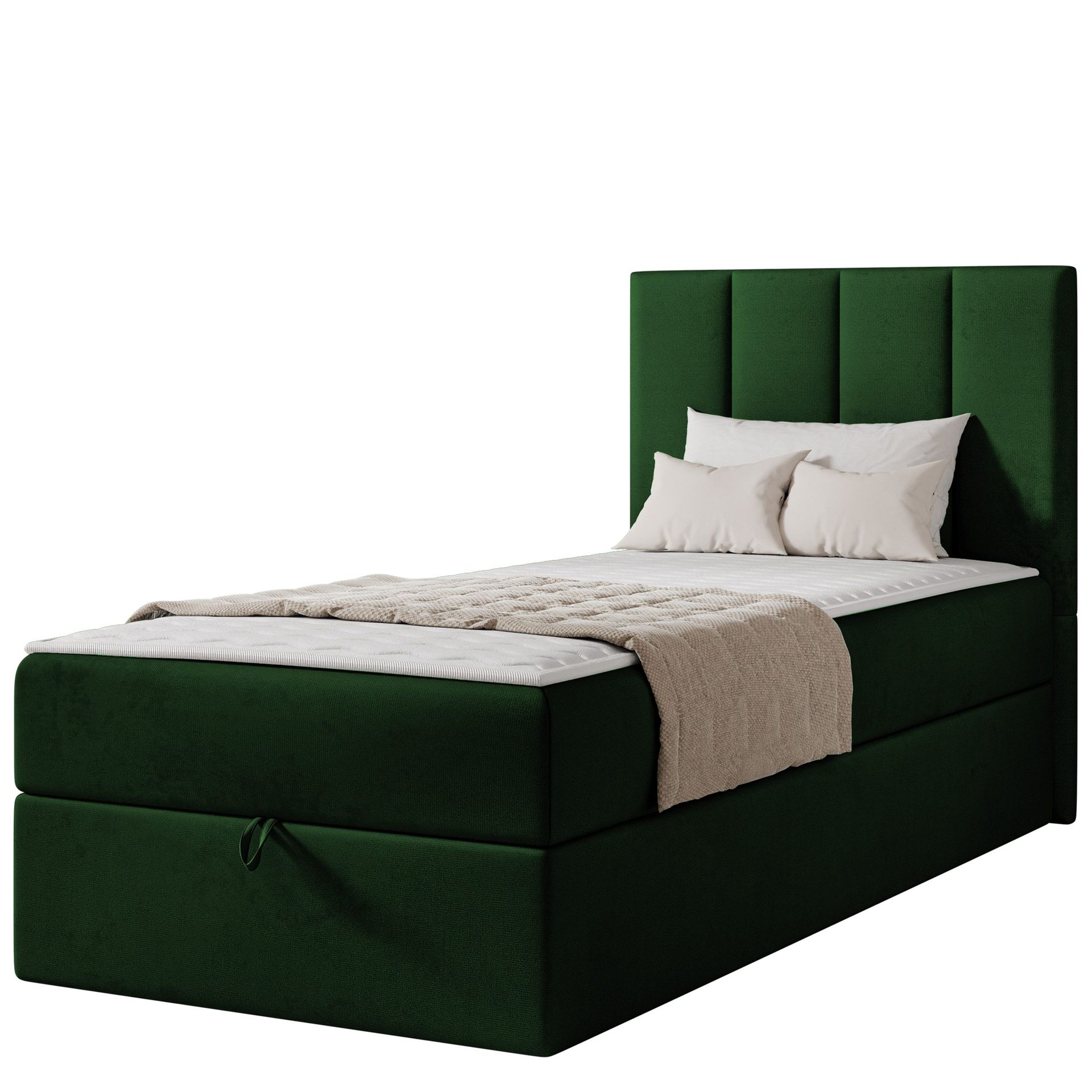 Laggano sengepakke kontinentalseng 80x200 cm - Polo 889 grønn