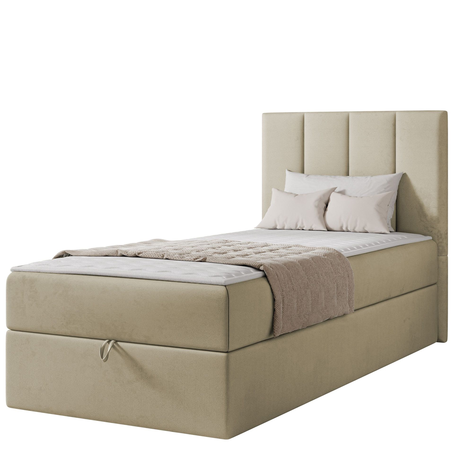 Laggano sengepakke kontinentalseng 90x200 cm - beige