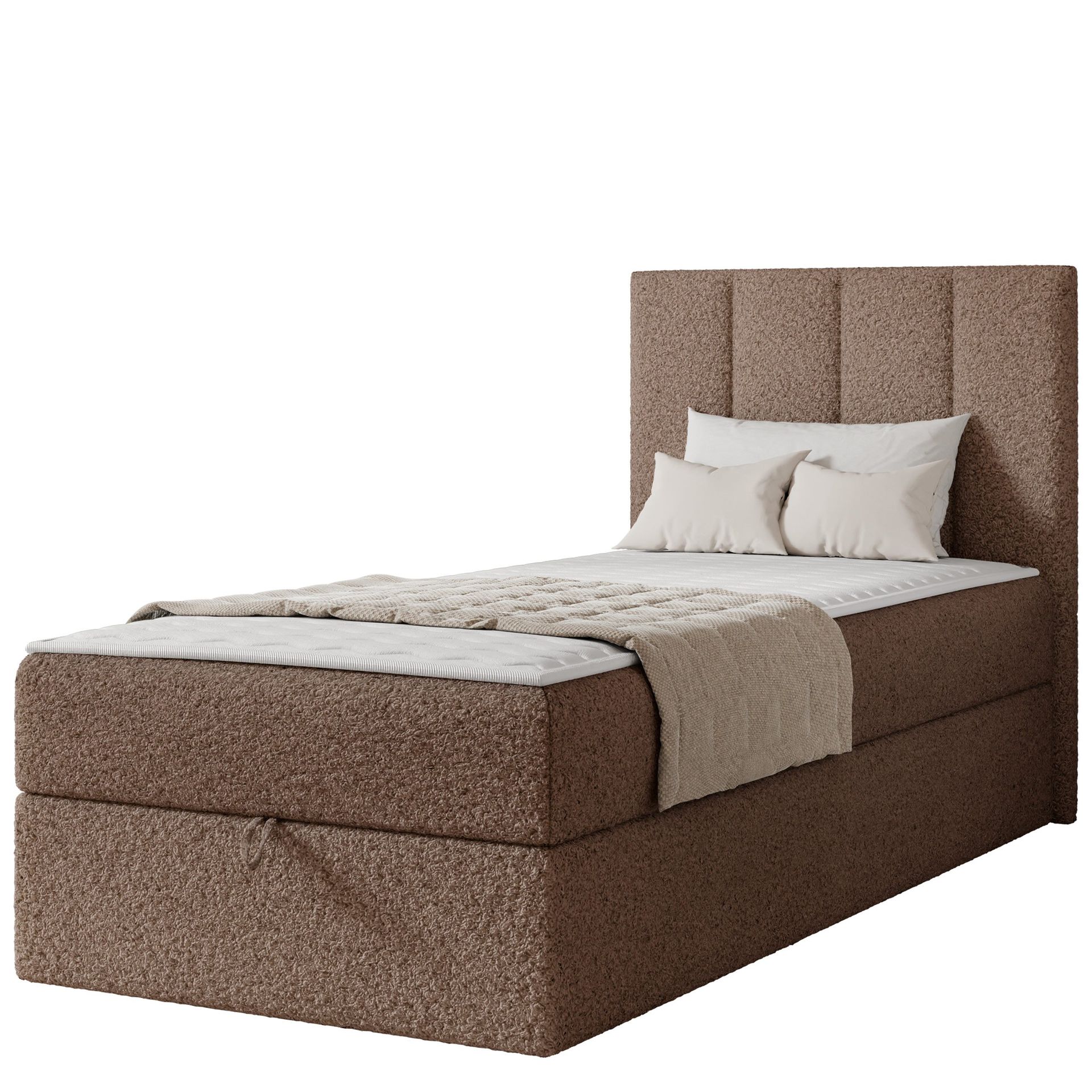 Laggano sengepakke kontinentalseng 90x200 cm - brun