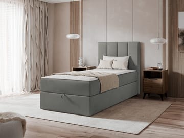 Laggano sengepakke kontinentalseng 90x200 cm - grå - Møbler - Senger - Komplett sengepakke
