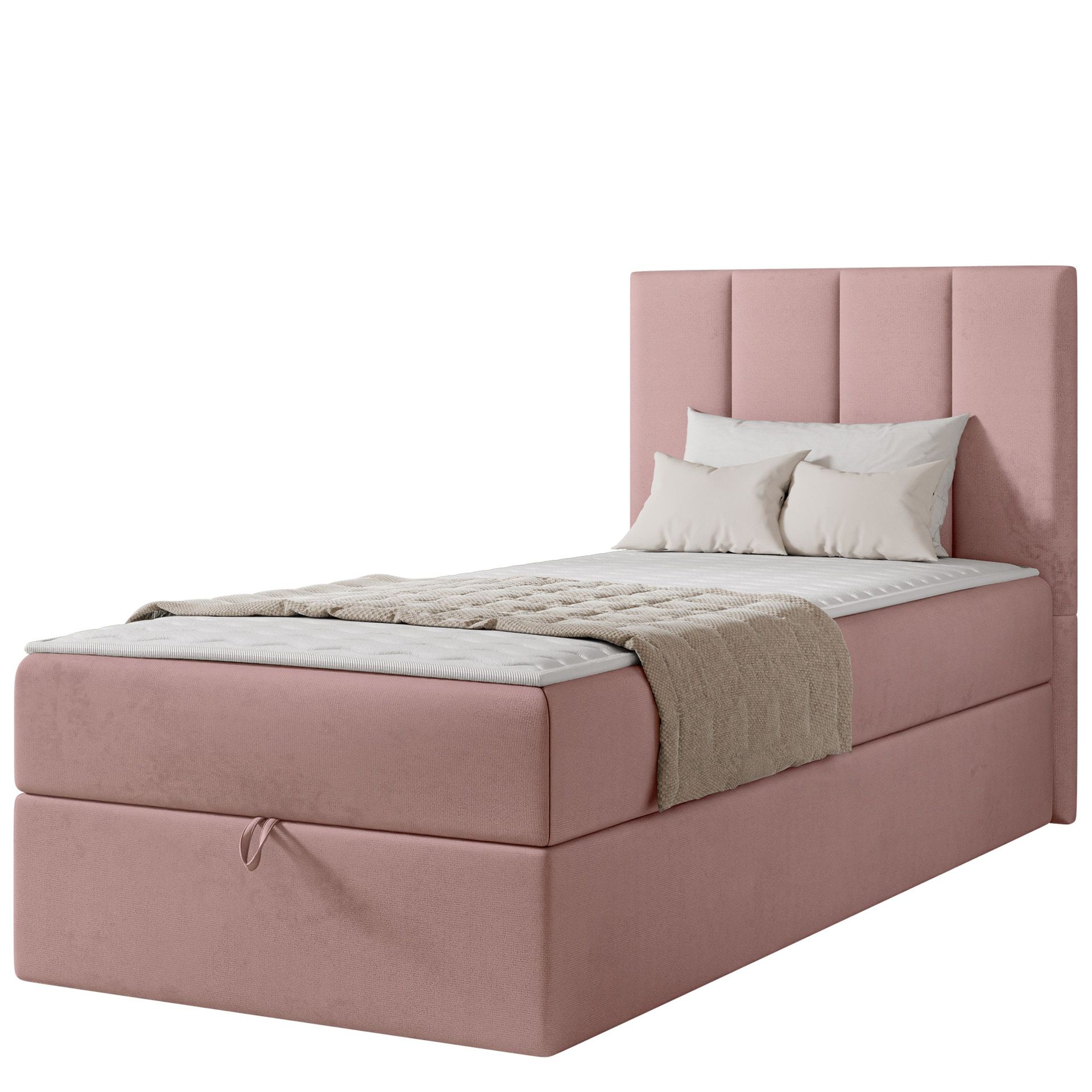 Laggano sengepakke kontinentalseng 90x200 cm - rosa