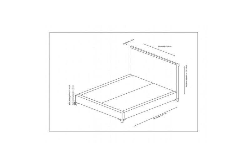 Lamoon Frame Seng 160x200 cm - Rødmende rosa - Møbler - Senger - Dobbeltsenger