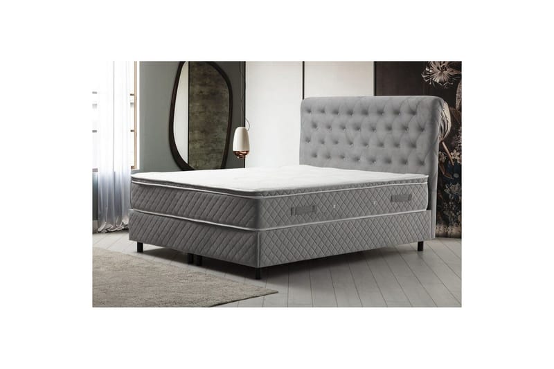 Lamoon Komplett Sengepakke 90x190 cm - Grå - Møbler - Senger - Komplett sengepakke