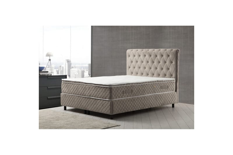 Lamoon Sengepakke Kontinentalseng 120x200 cm - Beige - Møbler - Senger - Komplett sengepakke