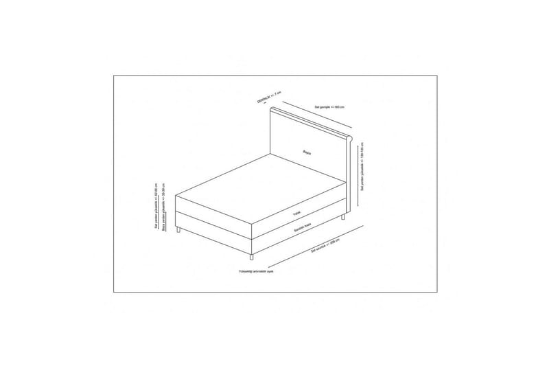 Lamoon Sengepakke Kontinentalseng 160x200 cm - Beige - Møbler - Senger - Komplett sengepakke